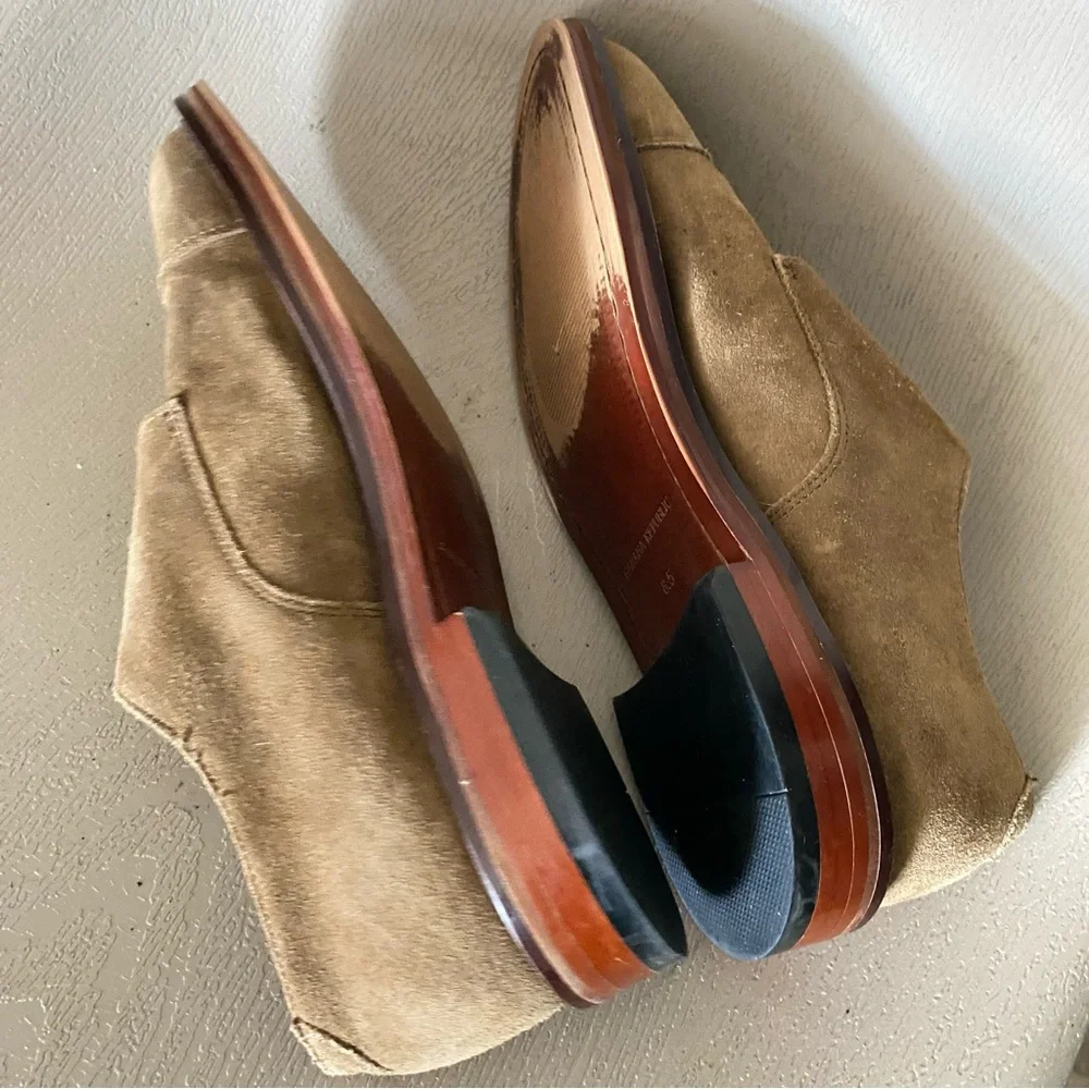 Banana Republic Marden tan Suede Double Monk derby oxfords Shoe men 8.5